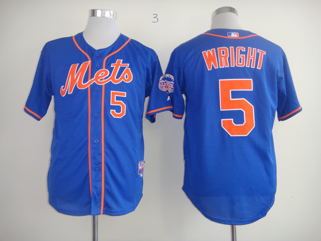 Men New York Mets #5 Wright Blue orange MLB Jerseys->new york mets->MLB Jersey
